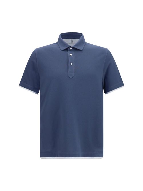 Short-Sleeve Cotton Polo Shirt — Navy