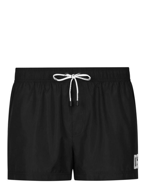 Logo-print swim shorts - Black