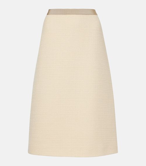 Mossi wool-blend tweed midi skirt