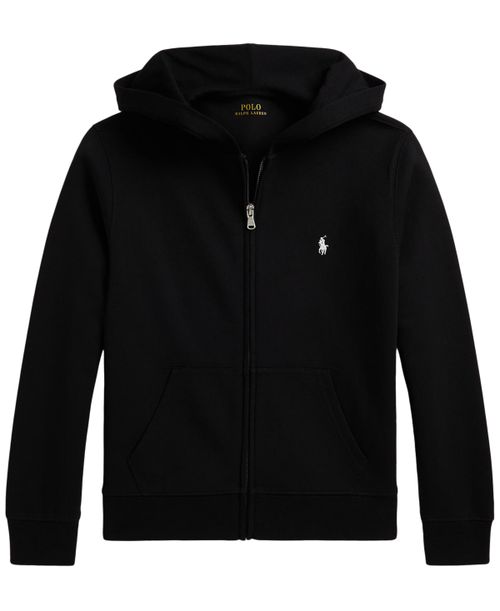 Boys' 8-20 Double-Knit Full-Zip Hoodie - Polo Black
