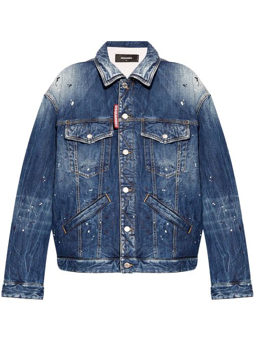 Distressed denim jacket - Blue