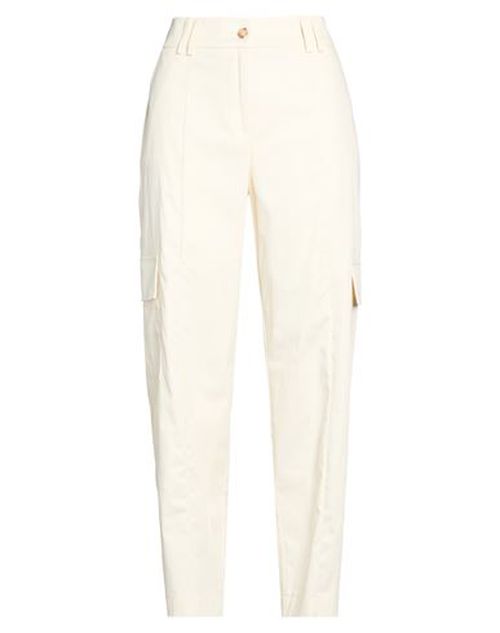 Woman Pants Ivory Size M Cotton, Elastane