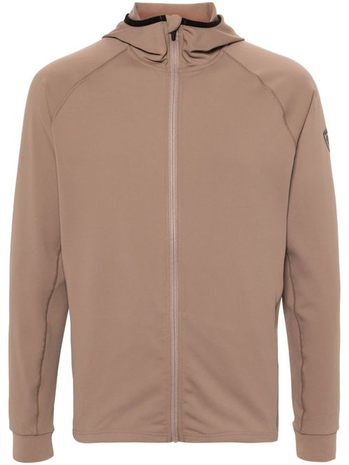 Hooded mid-layer jacket - Brown