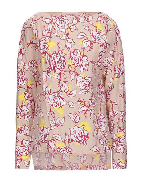 Liviana Conti Woman Top Beige Size 10 Acetate, Silk