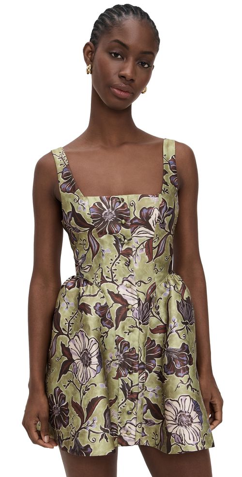 Citron Flounce Mini Dress Multi