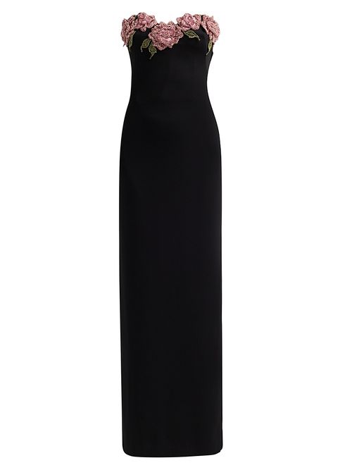 Women's Blanca Embellished Strapless Gown - Black
