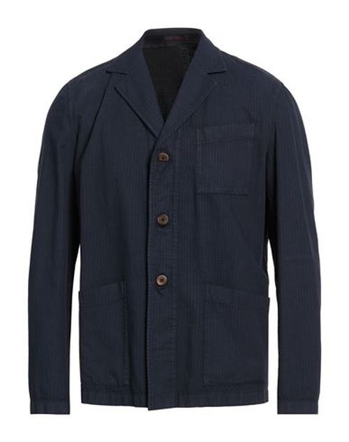 Man Blazer Navy Size 40 Cotton, Linen