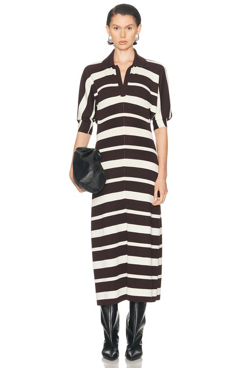 Proenza Schouler Solana Dress in Brown Multi - Chocolate.  XS also in