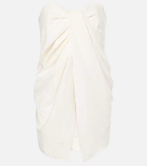 Tuiren draped linen and cotton-blend top
