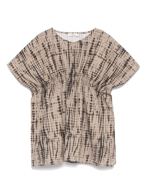 Tie dye-print top - Neutrals