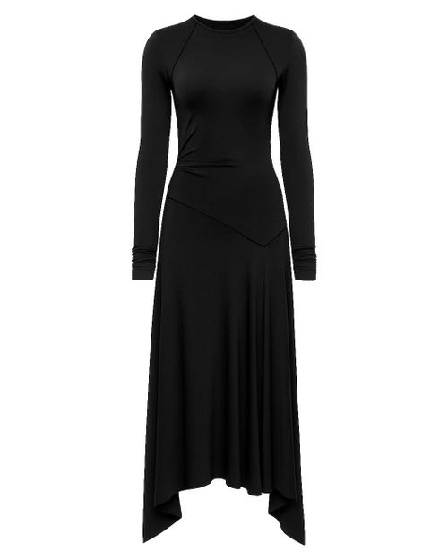 Long Sleeve Midi Dress Black