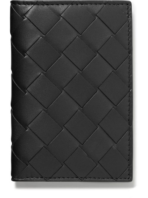Intrecciato Leather Bifold Cardholder