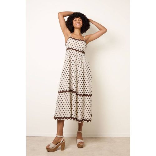 Blue Vanilla Stone Sleeveless Straight Midi Dre