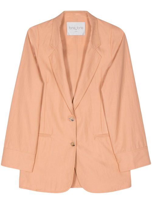 Italian-vents twill blazer - Neutrals