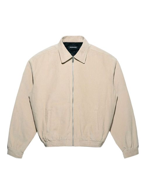 Corduroy zip-up jacket - Neutrals