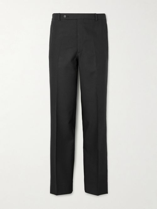 Wide-Leg Linen Suit Trousers