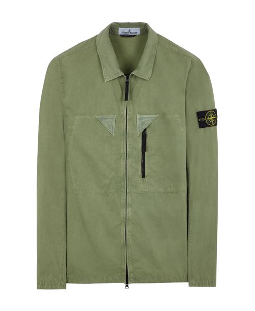 Logo-patch shirt jacket