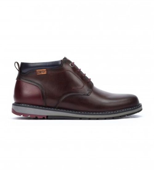 Pikolinos for man. M8J-8181 Berna leather ankle boots M8J-8181 Elm (40), Brown, Flat, 1 to 3 cm, Laces, Casual