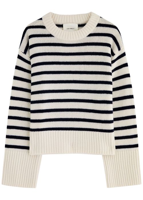 Lisa Yang Sony Striped-intarsia Cashmere Jumper