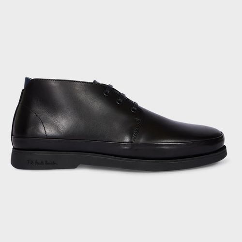 Black Leather 'Crane' Chukka Boots