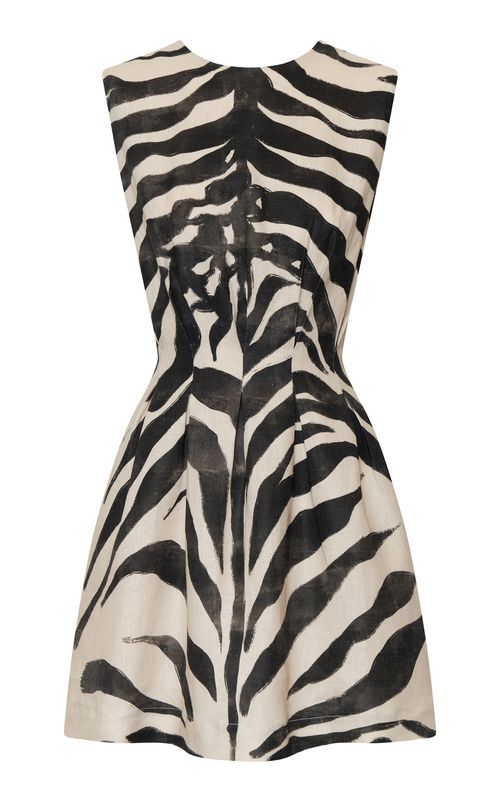 Karibu Printed Linen Mini Dress - Moda Operandi