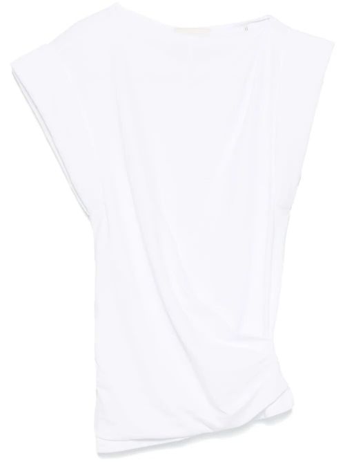 Maisan Draped Cotton T-Shirt