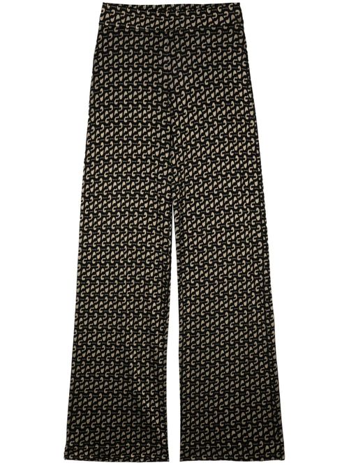 Magic logo-print high-rise trousers - Black