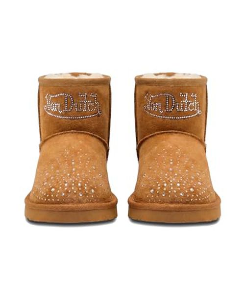 Von Dutch Rhinestone Shearling Boots for Women