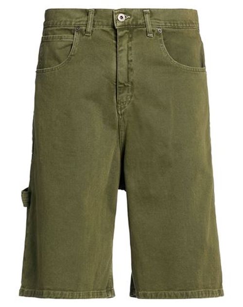 Man Denim shorts Military green Size 30 Cotton, Elastane