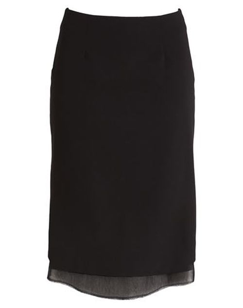 Woman Midi skirt Black Size 8 Polyester, Viscose, Wool, Elastane