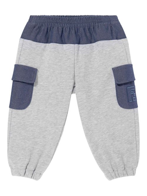 Fendi Kids two-tone track pants - Grey