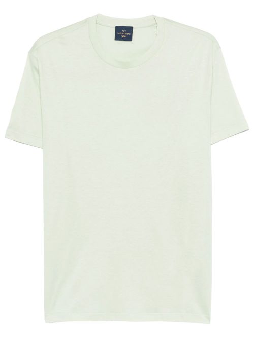 Cotton Blend T-Shirt With Tone-On-Tone Logo Print