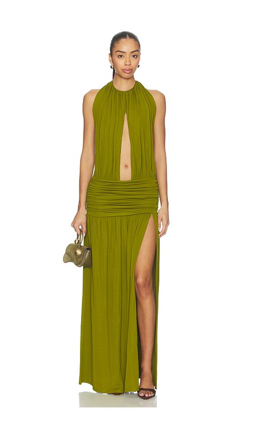 Lovers and Friends Gwen Maxi Dress in Olive. - L also in M, S, XL