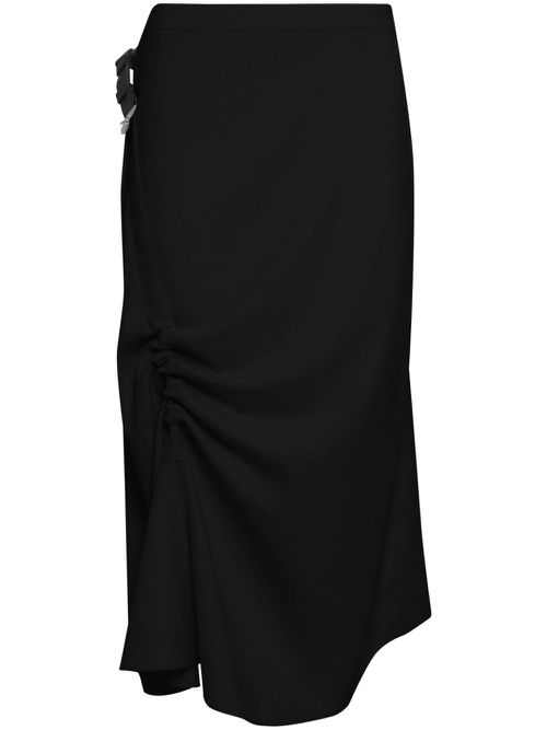 Fosforo draped midi skirt - Black