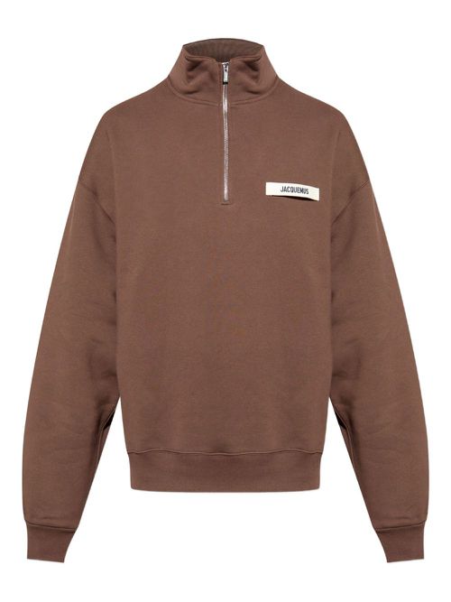 Logo-patch sweatshirt - Brown