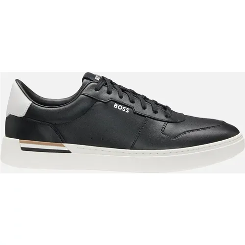 Men's BOSS Black Clint_Tenn_ItvpN Trainers 001 Black - Size: 10