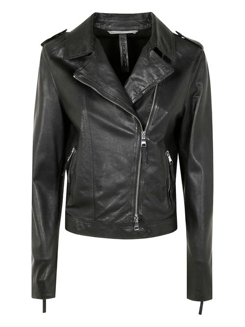 Leather biker jacket - Black