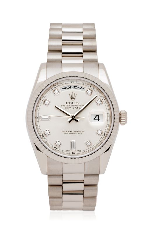 Rolex Day Date 18K White Gold Watch - Moda Operandi