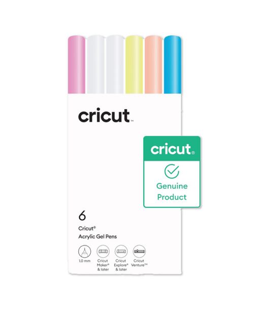 Acrylic Gel Pens Set, 1.0 mm, 6 Count - For use with Maker, Explore, & Venture Machines - Assorted pre-pack
