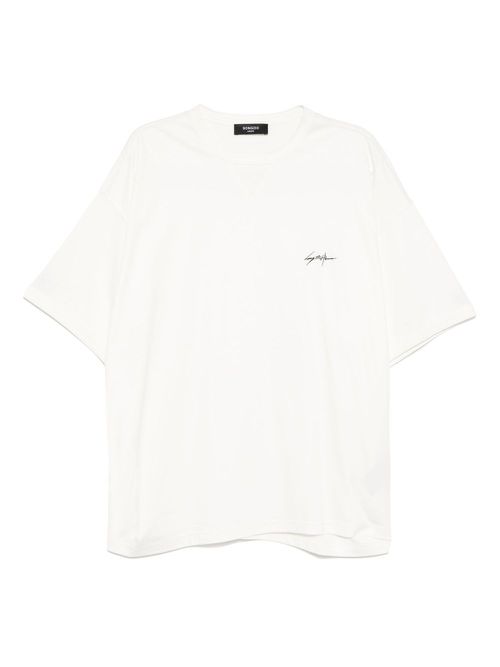 Songjio homme slant autograph T-shirt - White