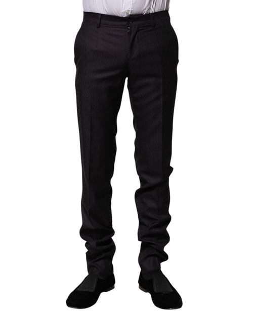 Virgin Wool and Silk Trousers — Black