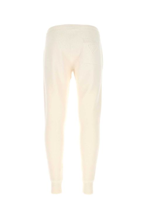 Ivory Stretch Cashmere Blend Joggers