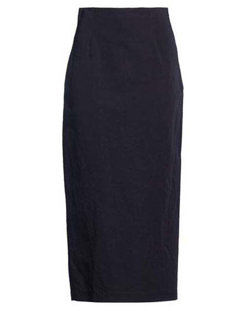 Woman Maxi skirt Midnight blue Size 10 Cotton, Linen
