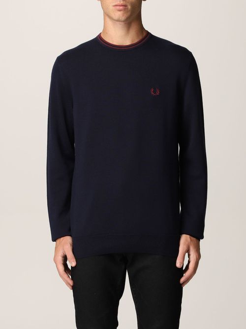 Sweater in merino wool and cotton blend