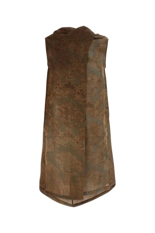 Brown Viscose Blend Tum Top