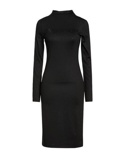 Woman Midi dress Black Size 1 Polyester, Polyamide, Metallic fiber, Elastane