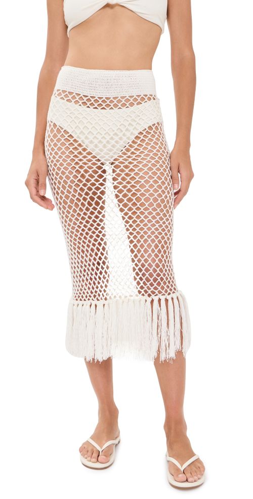 Juliana Midi Skirt Ivory
