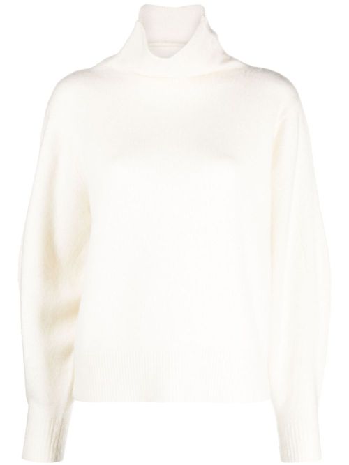 Lyrical brushed wool-blend jumper - White