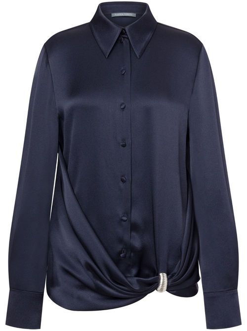 Satin-finish shirt - Blue