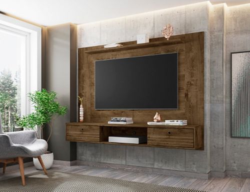 Manhattan Comfort Liberty Floating Entertainment Center, Brown